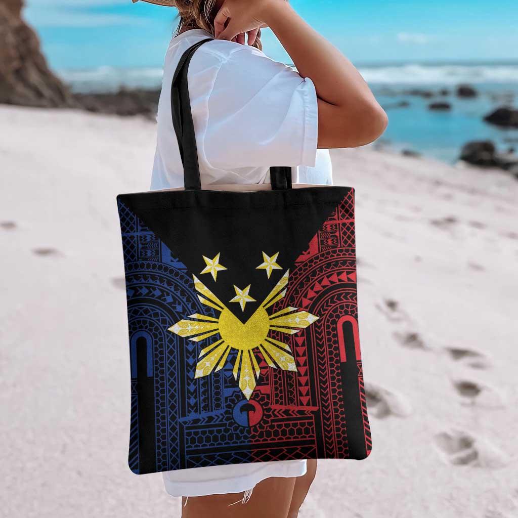 Philippines Sun Star Tote Bag Igorot Tribal Inspiration - Polynesian Pride