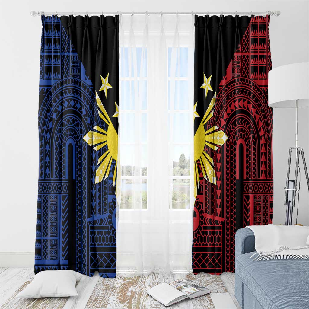 Philippines Sun Star Window Curtain Igorot Tribal Inspiration - Polynesian Pride