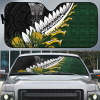 Rugby New Zealand And South Africa Auto Sun Shade Silver Fern With Springboks