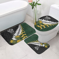 Rugby New Zealand And South Africa Bathroom Set Silver Fern With Springboks LT05 - Polynesian Pride