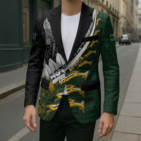 Custom Rugby New Zealand And South Africa Blazer Silver Fern With Springboks LT05 - Polynesian Pride