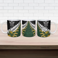 Custom Rugby New Zealand And South Africa Ceramic Mug Silver Fern With Springboks LT05 - Polynesian Pride