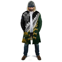 Custom Rugby New Zealand And South Africa Cloak Silver Fern With Springboks LT05 - Polynesian Pride
