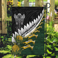 Rugby New Zealand And South Africa Garden Flag Silver Fern With Springboks LT05 Garden Flag Black - Polynesian Pride