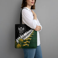 Rugby New Zealand And South Africa Tote Bag Silver Fern With Springboks LT05 - Polynesian Pride