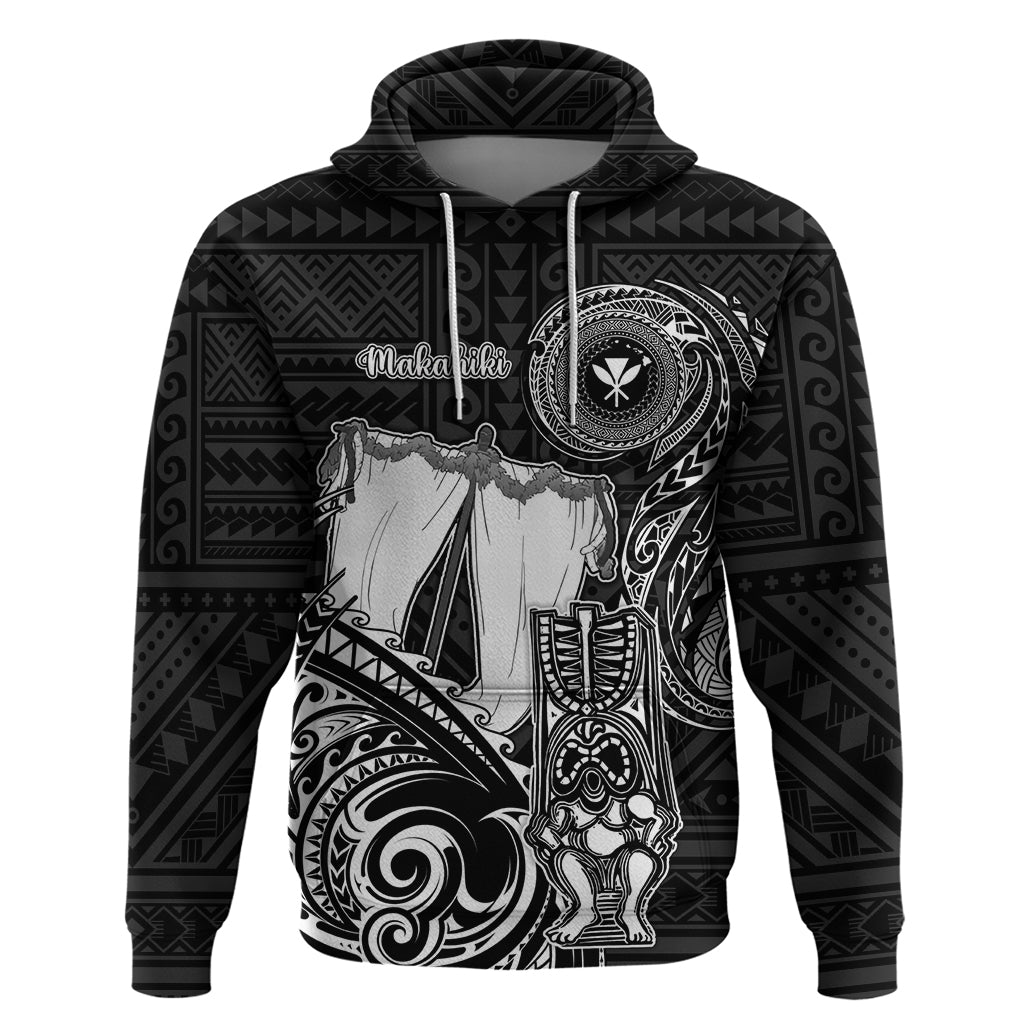 Personalized Hawaii Makahiki Season Hoodie Akua Loa Polynesian Pattern LT05 Black - Polynesian Pride