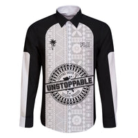 Personalized Fiji Obstacle Race 2023 Family Matching Summer Maxi Dress and Hawaiian Shirt Never Give Up LT05 Dad's Shirt - Long Sleeve Black - Polynesian Pride
