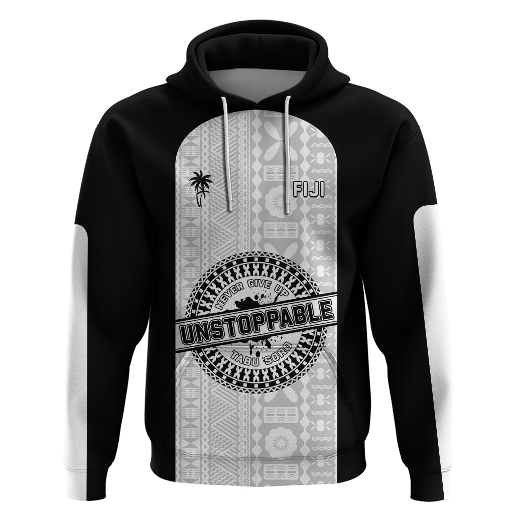 Personalized Fiji Obstacle Race 2023 Hoodie Never Give Up LT05 Black - Polynesian Pride