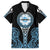 Personalized Fiji Obstacle Race 2023 Family Matching Puletasi Dress and Hawaiian Shirt Go Champion LT05 Dad's Shirt - Short Sleeve Blue - Polynesian Pride