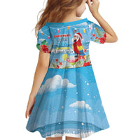 Hawaii Christmas Family Matching Off The Shoulder Long Sleeve Dress and Hawaiian Shirt Funny Macaw Parrot Tropical Vibe LT05 - Polynesian Pride