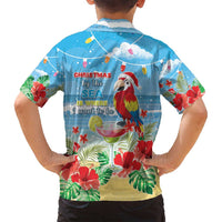 Hawaii Christmas Family Matching Summer Maxi Dress and Hawaiian Shirt Funny Macaw Parrot Tropical Vibe