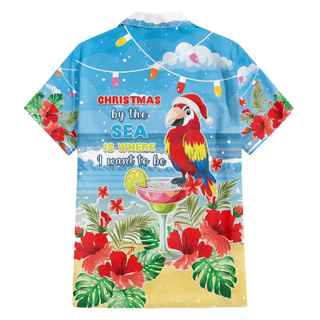Hawaii Christmas Family Matching Tank Maxi Dress and Hawaiian Shirt Funny Macaw Parrot Tropical Vibe