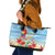 Hawaii Christmas Leather Tote Bag Funny Macaw Parrot Tropical Vibe