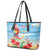 Hawaii Christmas Leather Tote Bag Funny Macaw Parrot Tropical Vibe