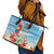 Hawaii Christmas Leather Tote Bag Funny Macaw Parrot Tropical Vibe