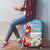 Hawaii Christmas Luggage Cover Funny Macaw Parrot Tropical Vibe