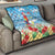 Hawaii Christmas Quilt Funny Macaw Parrot Tropical Vibe