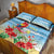 Hawaii Christmas Quilt Bed Set Funny Macaw Parrot Tropical Vibe