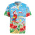 Hawaii Christmas Rugby Jersey Funny Macaw Parrot Tropical Vibe