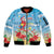 Hawaii Christmas Sleeve Zip Bomber Jacket Funny Macaw Parrot Tropical Vibe