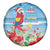 Hawaii Christmas Spare Tire Cover Funny Macaw Parrot Tropical Vibe