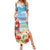 Hawaii Christmas Summer Maxi Dress Funny Macaw Parrot Tropical Vibe