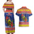 New Caledonia Christmas Couples Matching Off Shoulder Maxi Dress and Hawaiian Shirt Kanaky Poinsettia Joyeux Noel