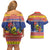 New Caledonia Christmas Couples Matching Off Shoulder Short Dress and Hawaiian Shirt Kanaky Poinsettia Joyeux Noel