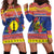 New Caledonia Christmas Hoodie Dress Kanaky Poinsettia Joyeux Noel