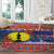 New Caledonia Christmas Round Carpet Kanaky Poinsettia Joyeux Noel