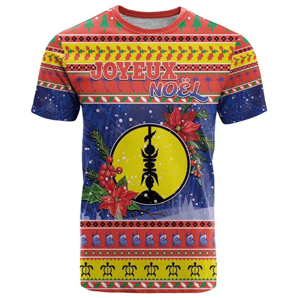 New Caledonia Christmas T Shirt Kanaky Poinsettia Joyeux Noel