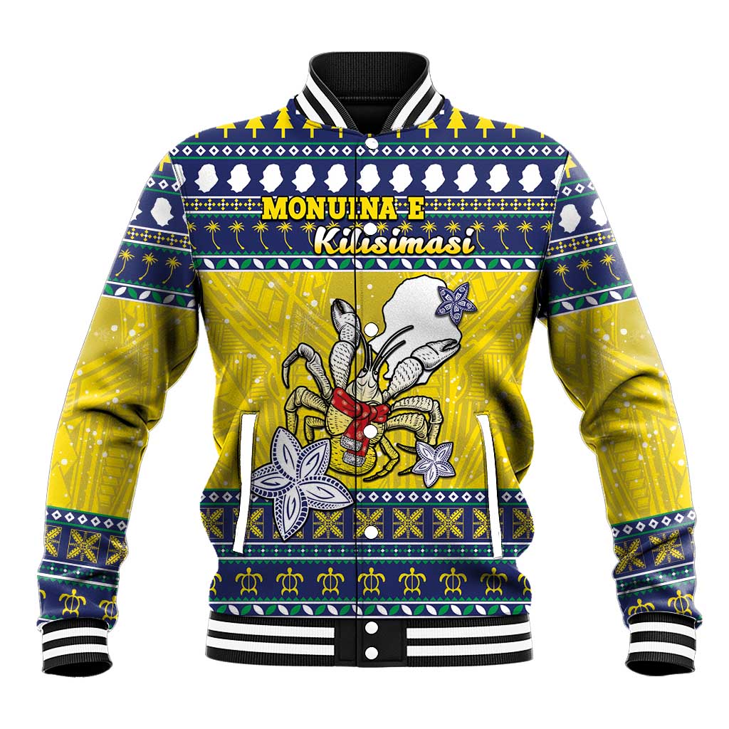 Niue The Rock Christmas Baseball Jacket Niuean Crab Monuina E Kilisimasi