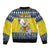 Niue The Rock Christmas Bomber Jacket Niuean Crab Monuina E Kilisimasi