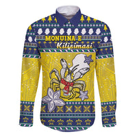 Niue The Rock Christmas Family Matching Off Shoulder Short Dress and Hawaiian Shirt Niuean Crab Monuina E Kilisimasi