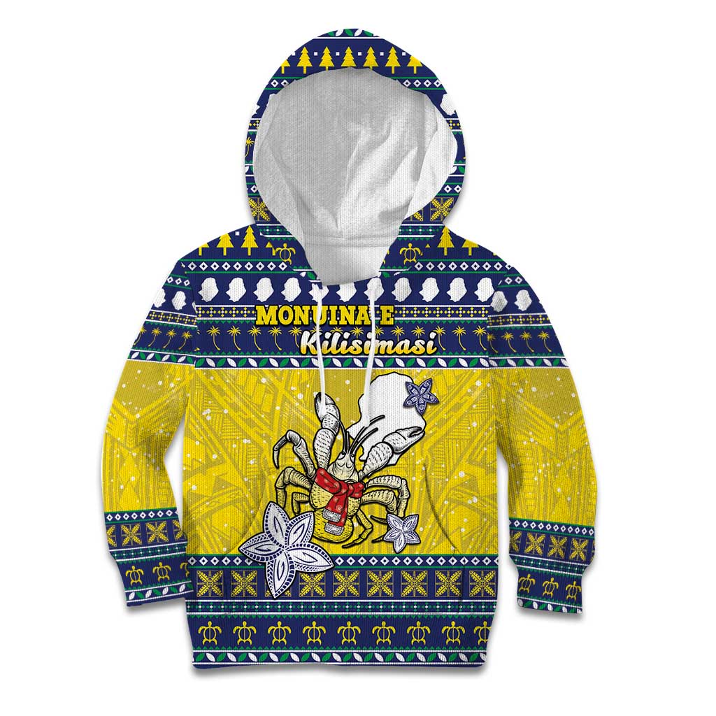 Niue The Rock Christmas Kid Hoodie Niuean Crab Monuina E Kilisimasi