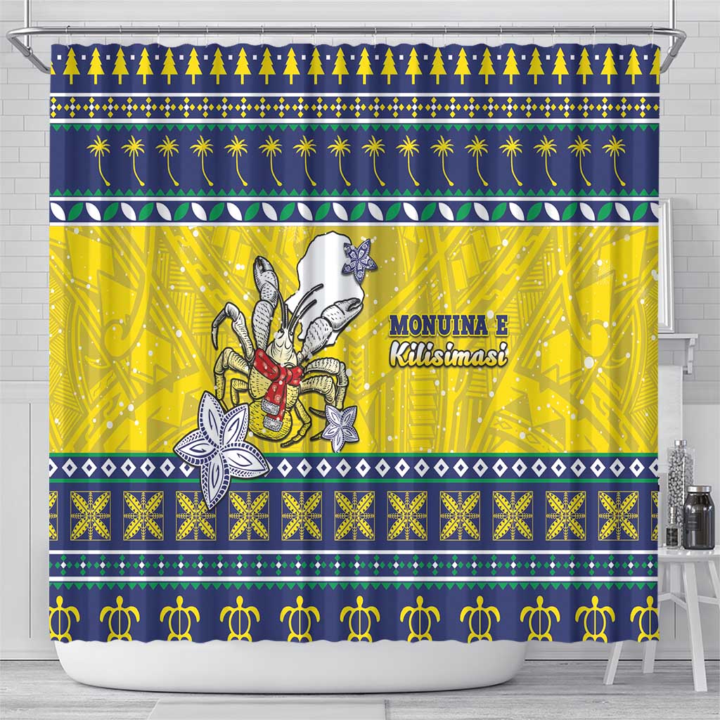 Niue The Rock Christmas Shower Curtain Niuean Crab Monuina E Kilisimasi