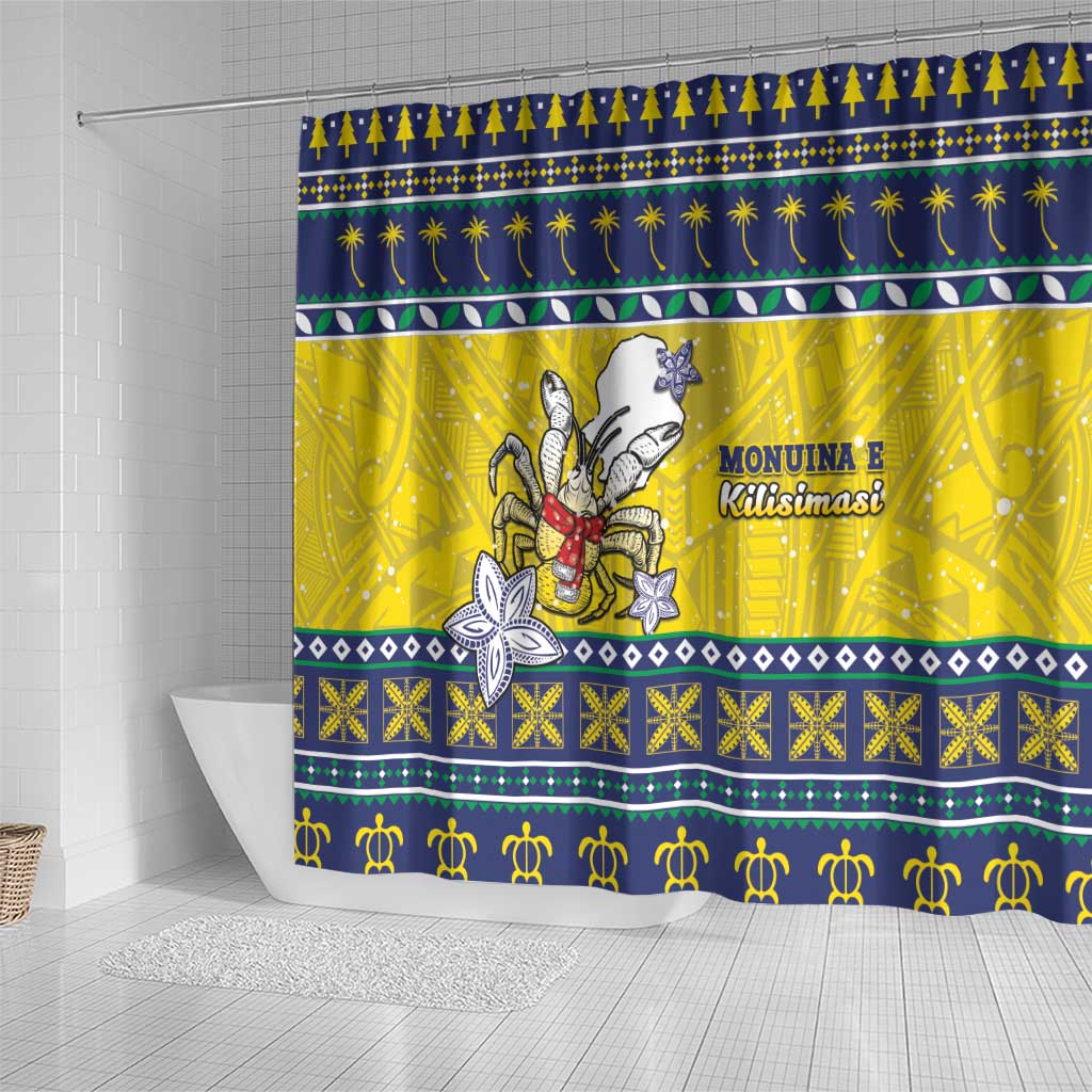 Niue The Rock Christmas Shower Curtain Niuean Crab Monuina E Kilisimasi