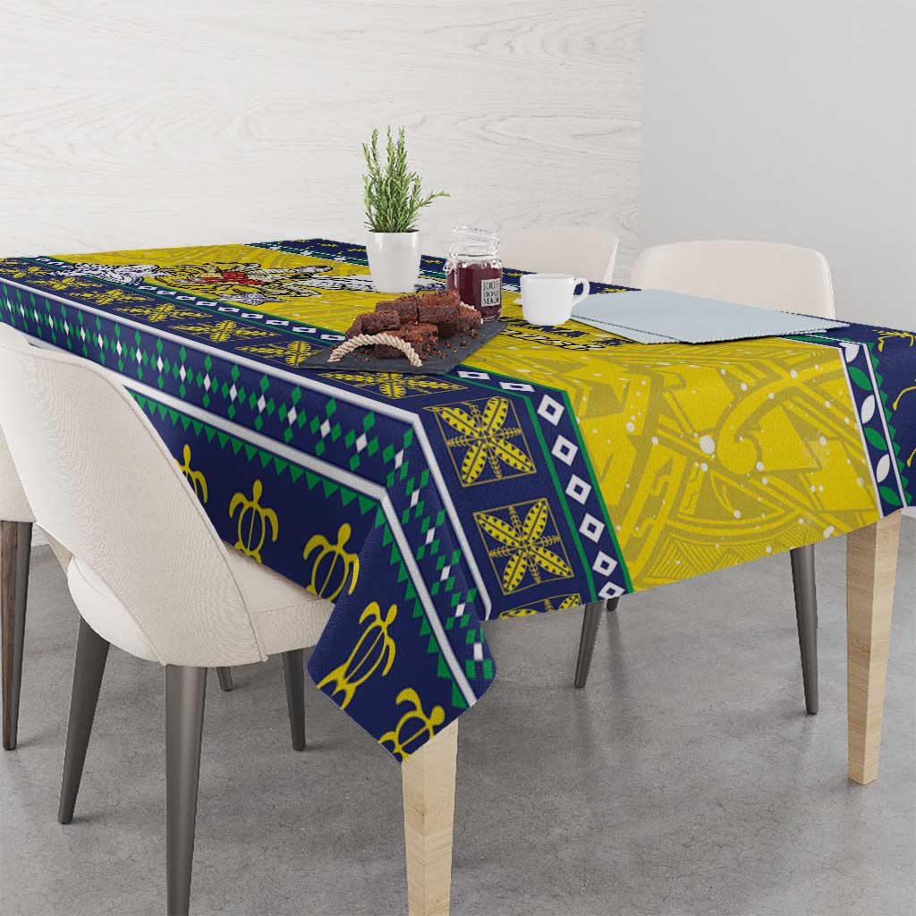 Niue The Rock Christmas Tablecloth Niuean Crab Monuina E Kilisimasi