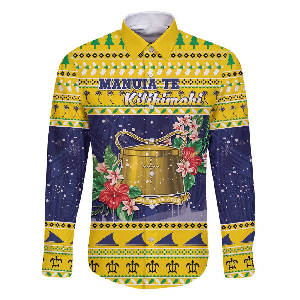 Tokelau Christmas Family Matching Off Shoulder Short Dress and Hawaiian Shirt Tokelauan Badge Manuia Te Kilihimahi