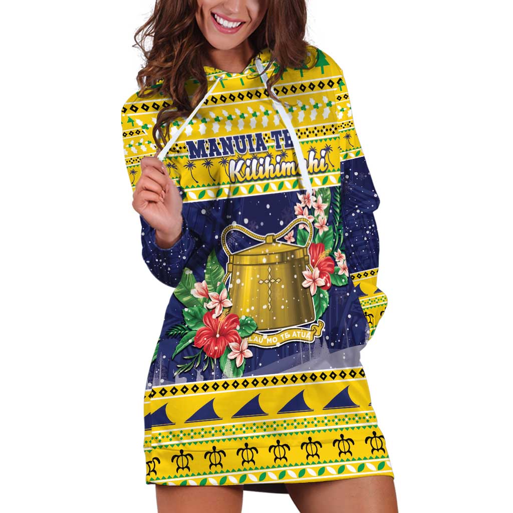 Tokelau Christmas Hoodie Dress Tokelauan Badge Manuia Te Kilihimahi