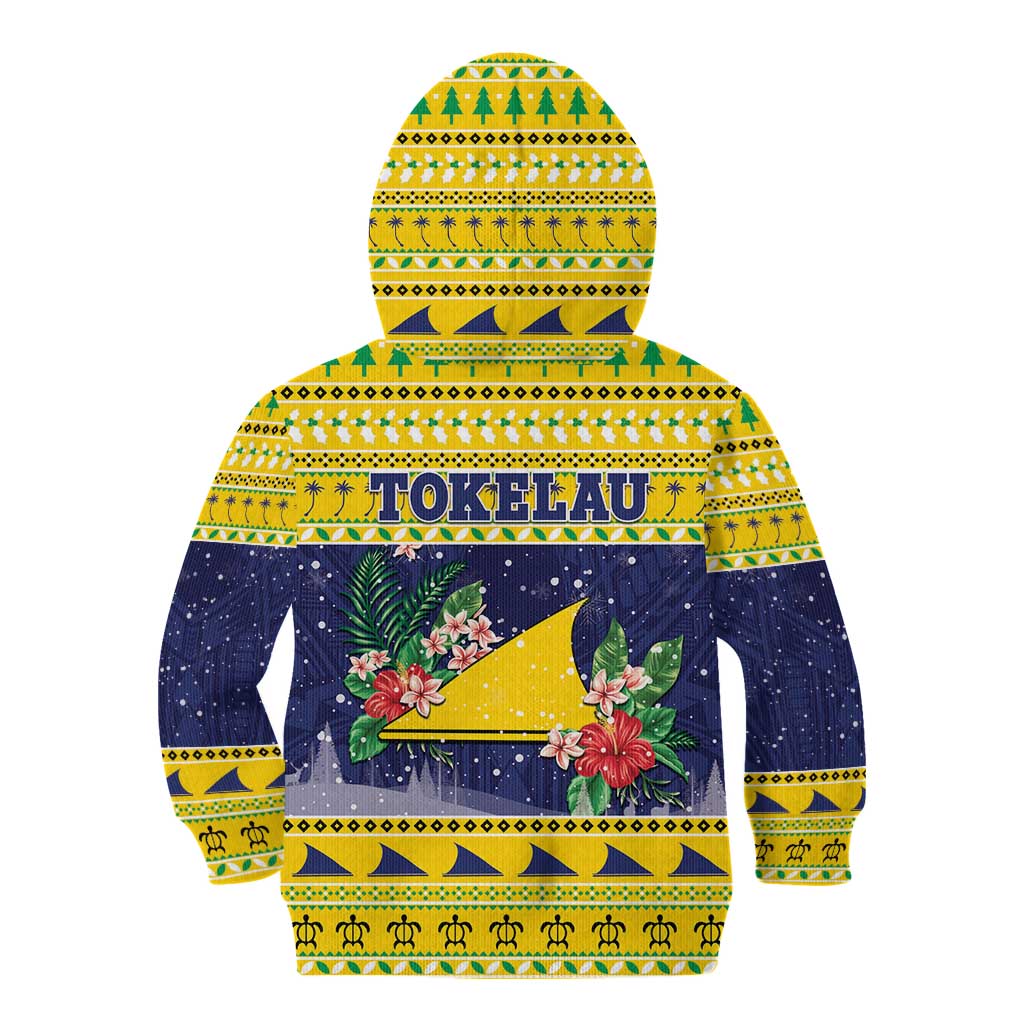 Tokelau Christmas Kid Hoodie Tokelauan Badge Manuia Te Kilihimahi