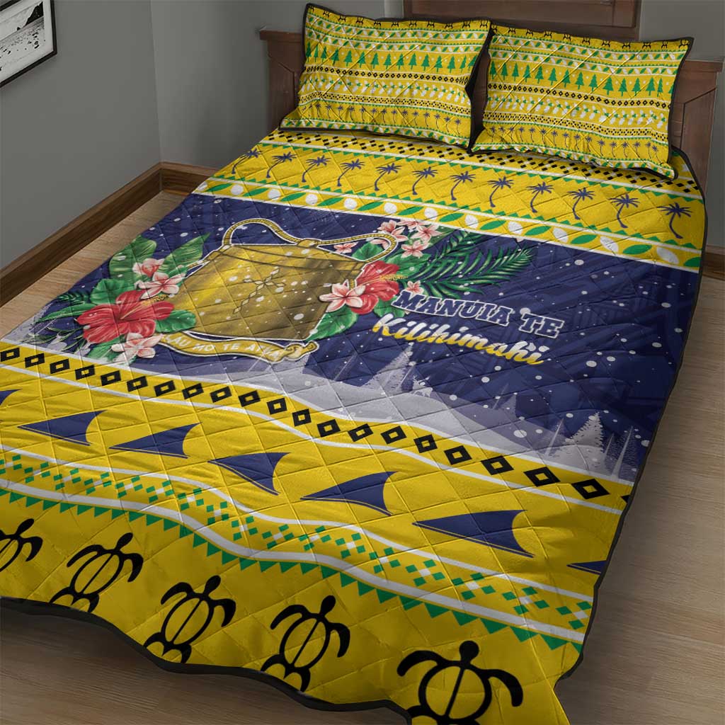 Tokelau Christmas Quilt Bed Set Tokelauan Badge Manuia Te Kilihimahi