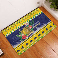 Tokelau Christmas Rubber Doormat Tokelauan Badge Manuia Te Kilihimahi