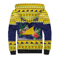Tokelau Christmas Sherpa Hoodie Tokelauan Badge Manuia Te Kilihimahi
