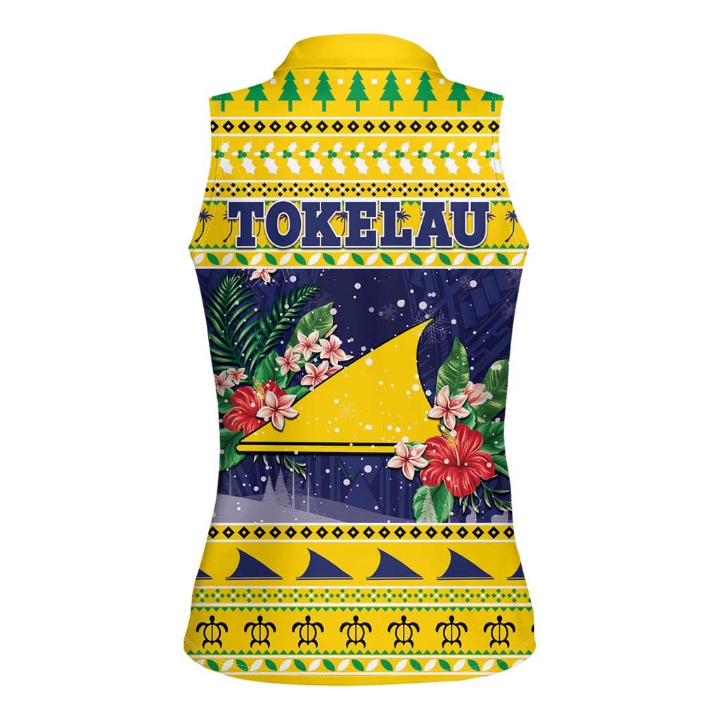 Tokelau Christmas Women Sleeveless Polo Shirt Tokelauan Badge Manuia Te Kilihimahi LT05 - Polynesian Pride