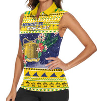 Tokelau Christmas Women Sleeveless Polo Shirt Tokelauan Badge Manuia Te Kilihimahi LT05 - Polynesian Pride