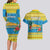 Tuvalu Christmas Couples Matching Long Sleeve Bodycon Dress and Hawaiian Shirt Coat Of Arms Manuia Te Kilisimasi