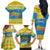 Tuvalu Christmas Family Matching Off The Shoulder Long Sleeve Dress and Hawaiian Shirt Coat Of Arms Manuia Te Kilisimasi