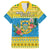 Tuvalu Christmas Family Matching Off The Shoulder Long Sleeve Dress and Hawaiian Shirt Coat Of Arms Manuia Te Kilisimasi