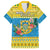 Tuvalu Christmas Family Matching Off Shoulder Short Dress and Hawaiian Shirt Coat Of Arms Manuia Te Kilisimasi